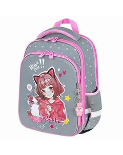 Ранец QUADRO Девочка и кошка Brauberg