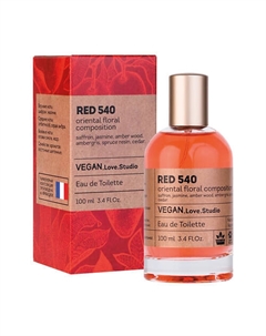 Туалетная вода женская RED 540 шафран жасмин амбра кедр 100 Vegan.love.studio