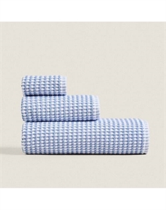 Текстурированное банное полотенце из хлопка 90 x 150 Zara home