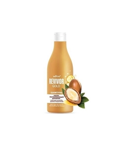 Шампунь ультраразглаживание для волос с маслами жожоба, аргана и кератином Revivor Gold 500 Belita