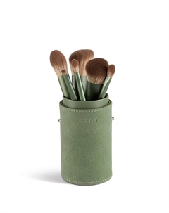 Набор кистей для макияжа (Brush set makeup tube (6 pcs) green) Inglot