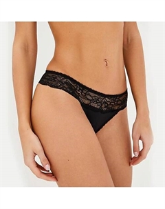 Трусы стринги низкой посадки из эластичной микрофибры с кружевом Luce del sole