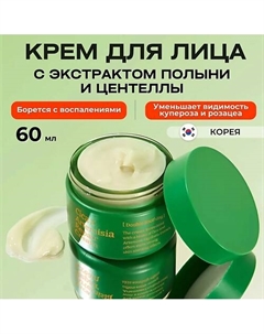 Успокаивающий крем с экстрактом полыни и центеллы Cica Х Artemisia Repair Cream 60 Vely vely
