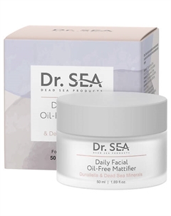Крем для лица матирующий безжировой с Дуналиеллой и минералами Мертвого моря 50 Dr. sea