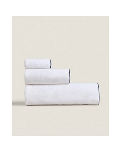 Хлопковое полотенце с оверлоком 30 x 50 Zara home