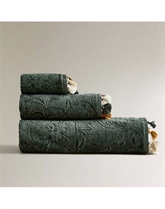 Жаккардовое полотенце с кисточками 50 x 90 Zara home