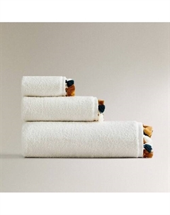 Хлопковое банное полотенце с кисточками 50 x 90 см Zara home