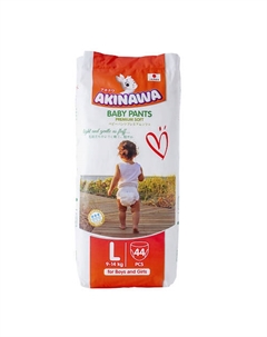 Подгузники трусики L (9-14 кг) Akinawa
