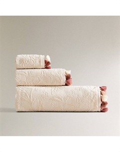 Жаккардовое полотенце с кисточками 30 x 50 Zara home