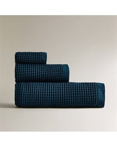 Хлопковое банное полотенце вафельной вязки 30 x 50 Zara home