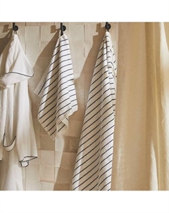 Хлопковое банное полотенце с контрастными полосками 30 x 50 Zara home