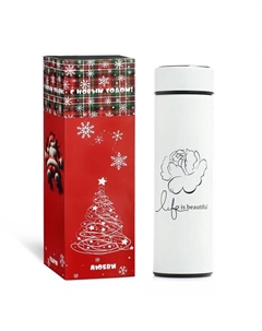 Термос «Жизнь прекрасна», 500 мл, с ситечком, с датчиком температуры Сима-ленд