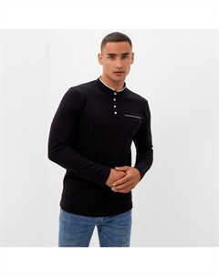 Лонгслив поло мужской : Basic line MAN, чёрный, размер 50 Minaku
