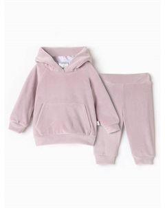 Костюм для девочки (толстовка и брюки) «», рост 74-80 см, лиловый Крошка я