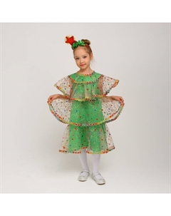 Костюм карнавальный «Ёлочка волшебная», органза, р. 32, рост 110-116 см Страна карнавалия