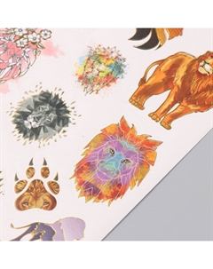 Фотоальбом на кольцах 25 листов «Лев», с наклейками, 19×27×3 см Keep memories