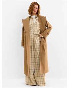 Рубашка женская : Casual Collection, размер 46, бежевый в клетку Minaku