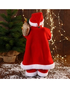 Дед Мороз под ёлку «. Новогодняя игрушка в костюмчике с посохом» двигается, 50 см Зимнее волшебство