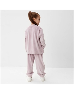 Костюм детский (свитшот, брюки) Plushy, размер 32 (110-116 см), лиловый Kaftan