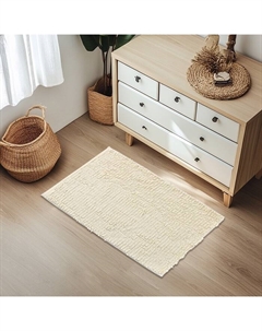 Коврик для дома «Букли длинные», 50×80 см, молочный Доляна