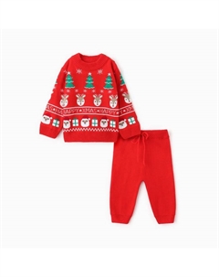 Комплект вязаный «Xmas» рост 68-74 см Крошка я