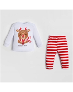 Комплект: джемпер и брюки «Мой первый НГ», рост 74-80 см, цвет красный/белый Крошка я
