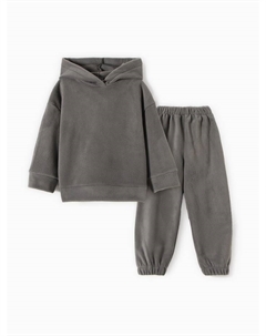 Костюм флисовый (худи и брюки) детский : Fleece Soft, серый, рост 140 см Minaku
