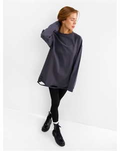 Лонгслив женский : One Most Brand, графитовый, размер onesize Minaku