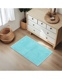 Коврик для дома «Букли», 50×80 см, голубой Доляна