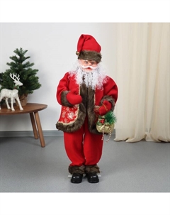 Дед Мороз «. С мешочком подарков», интерьерный, 100 см, красный Зимнее волшебство