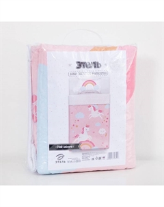 Комплект 1.5-спальный «» Pink unicorn, покрывало детское 145×210 см, наволочка 40×60 см, микрофибра Этель