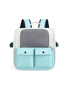 Рюкзак-переноска для кошек и собак, 39 х 40 х 25 см, бирюза Пижон