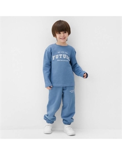 Костюм детский (лонгслив, брюки) Future, размер 32 (110-116 см), голубой Kaftan