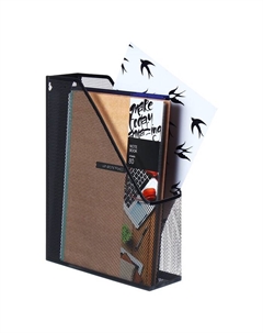 Лоток для бумаг вертикальный, чёрная сетка Calligrata