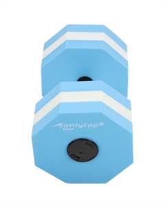 Гантель для аквааэробики, гексагональная, 27×16×16 см, цвет голубой Onlytop