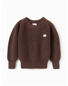 Джемпер вязаный, рост 86-92 см, коричневый Крошка я