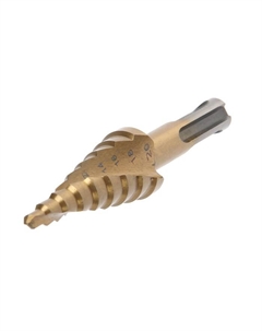 Сверло ступенчатое ПРОФИ, HSS, TiN, спиральный профиль, SDS-plus, 4-20 мм Tundra