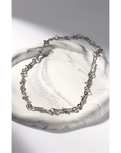 Колье «Проволока» колючая, цвет серебро, L=45 см Qf