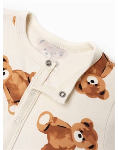 Комбинезон «Медвежата», рост 68-74, бежевый Крошка я