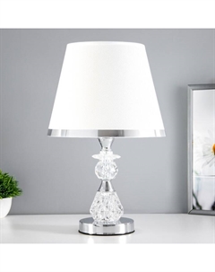 Настольная лампа «Латея» Е27 40 Вт бело-хромовый 25×24×41 см Risalux