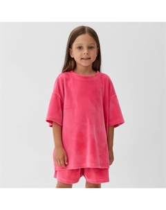 Костюм детский (футболка, шорты) Plushy р.30 (98-104), фуксия Kaftan