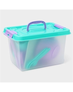 Набор посуды для пикника на 4 персоны «Весёлая компания», 36 предметов, пластик, МИКС Альт-пласт