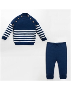 Комплект вязаный Trendy, рост 74-80 см, синий Крошка я