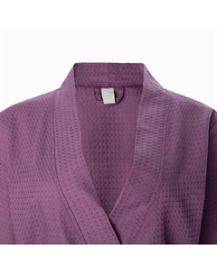 Халат вафельный женский рукав 3/4 цвет лаванда, размер 46-48, 100% хлопок, 200 г/м² Экономь и я