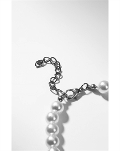 Колье с жемчугом «Сердце», цвет белый в серебре, 37 см Qf