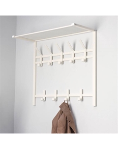 Вешалка с полкой 2-х ярусная «Торонто 22», 67×27×58,5 см, белая Zmi