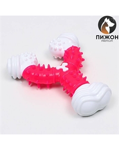 Игрушка двухслойная (твердый и мягкий пластик) «Рогатка», 12 см, розовая Пижон