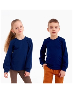 Лонгслив детский : Basic line, тёмно-синий, рост 122 см Minaku
