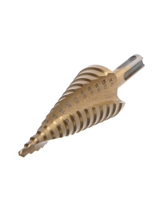 Сверло ступенчатое ПРОФИ, HSS, TiN, спиральный профиль, SDS-plus, 4-32 мм Tundra