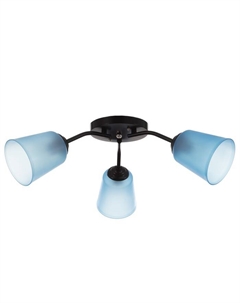 Люстра на потолок «Онлайн», 3×15 Вт, Е27, черный/синий Bayerlux